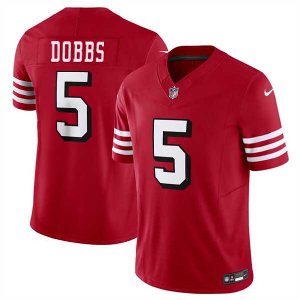Men & Women & Youth San Francisco 49ers #5 Josh Dobbs New Red 2024 F.U.S.E. Vapor Untouchable Limited Stitched Jersey